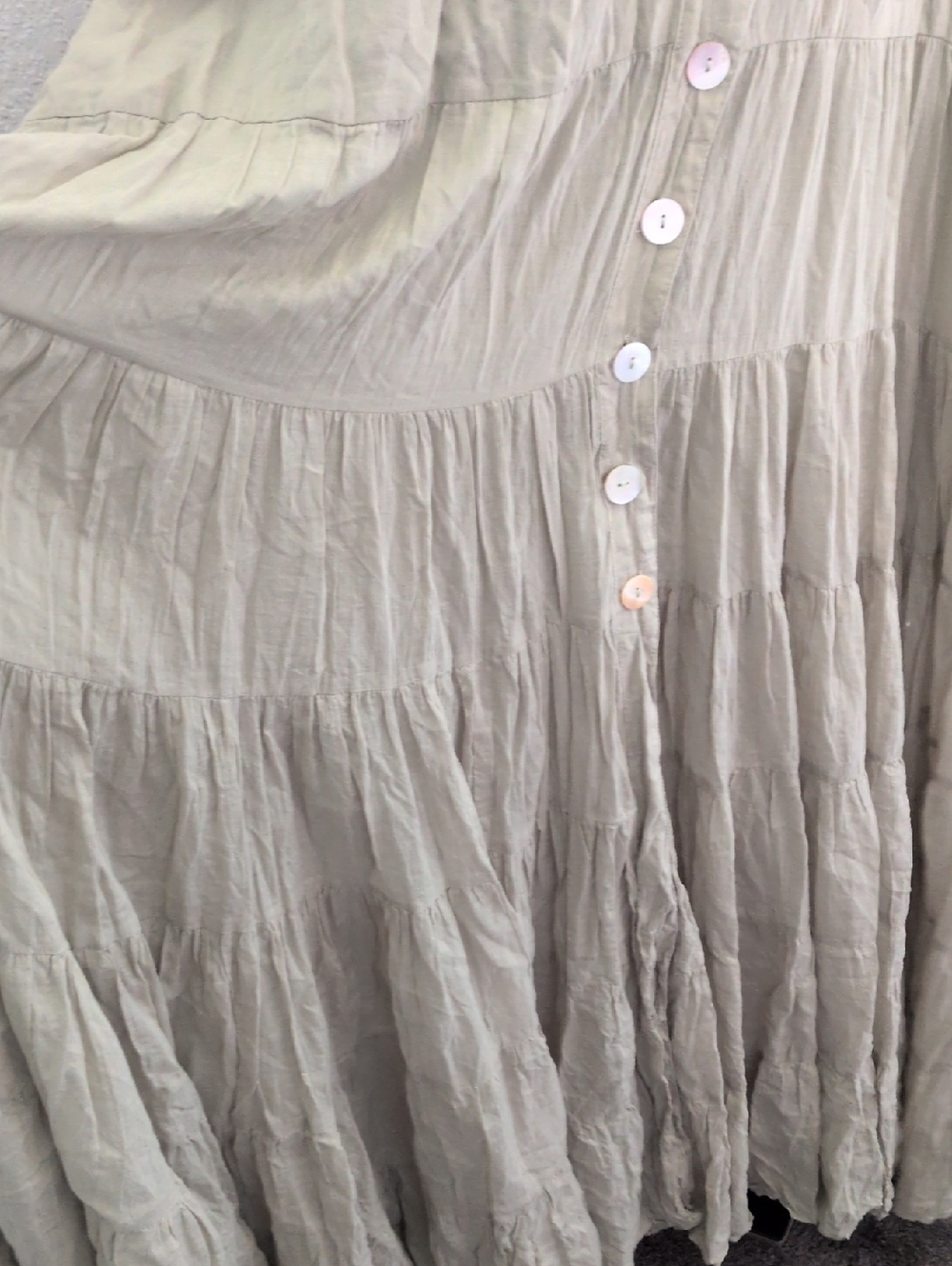 ✨ Erika Pena Ella Bohemian Maxi Dress In Light Sage Osfm - Picture 6 of 11